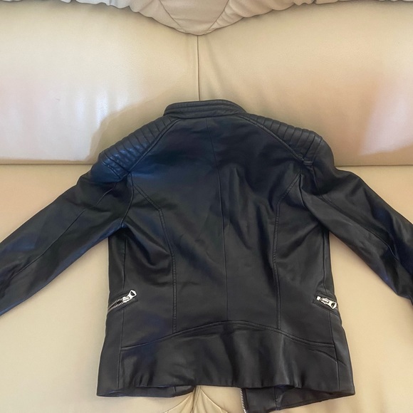H&M black leather jacket - Picture 4 of 5